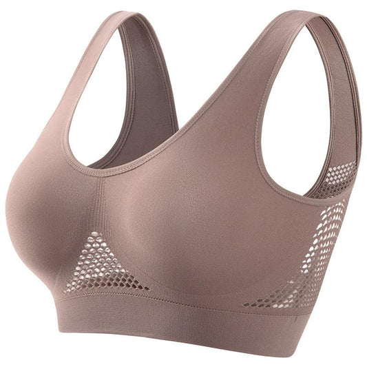 Plus Size Women's Small Chest Push-up Workout Running Yoga - MANDOTOS