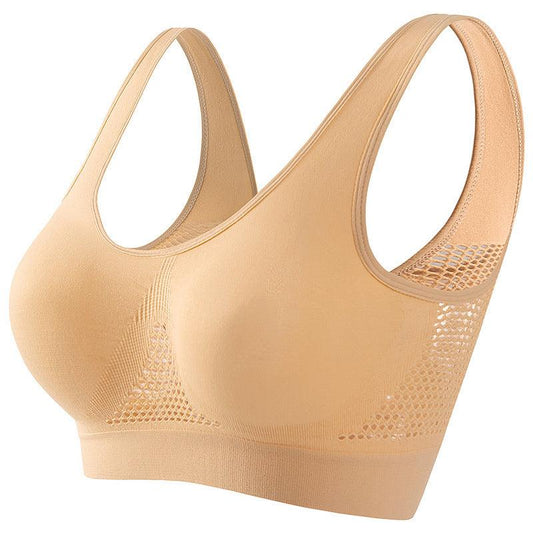 Plus Size Women's Small Chest Push-up Workout Running Yoga - MANDOTOS