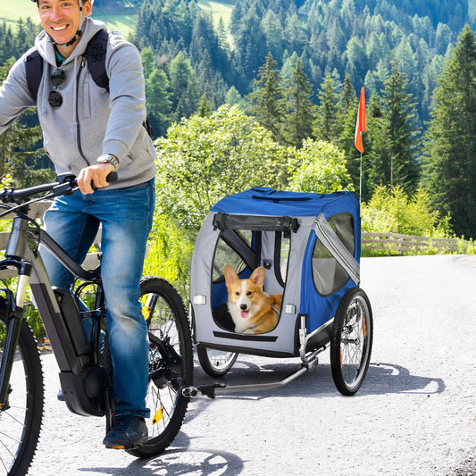 Pooch Pedal Cart - All Terrain Dog Trailer with Mesh Ventilation - MANDOTOS
