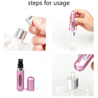 Portable 5ml Travel Perfume Atomizer Mini Metal Aluminum Liquid Container Plastic Pump Empty Cosmetics Bottle Personal Care - MANDOTOS INTERNATIONAL