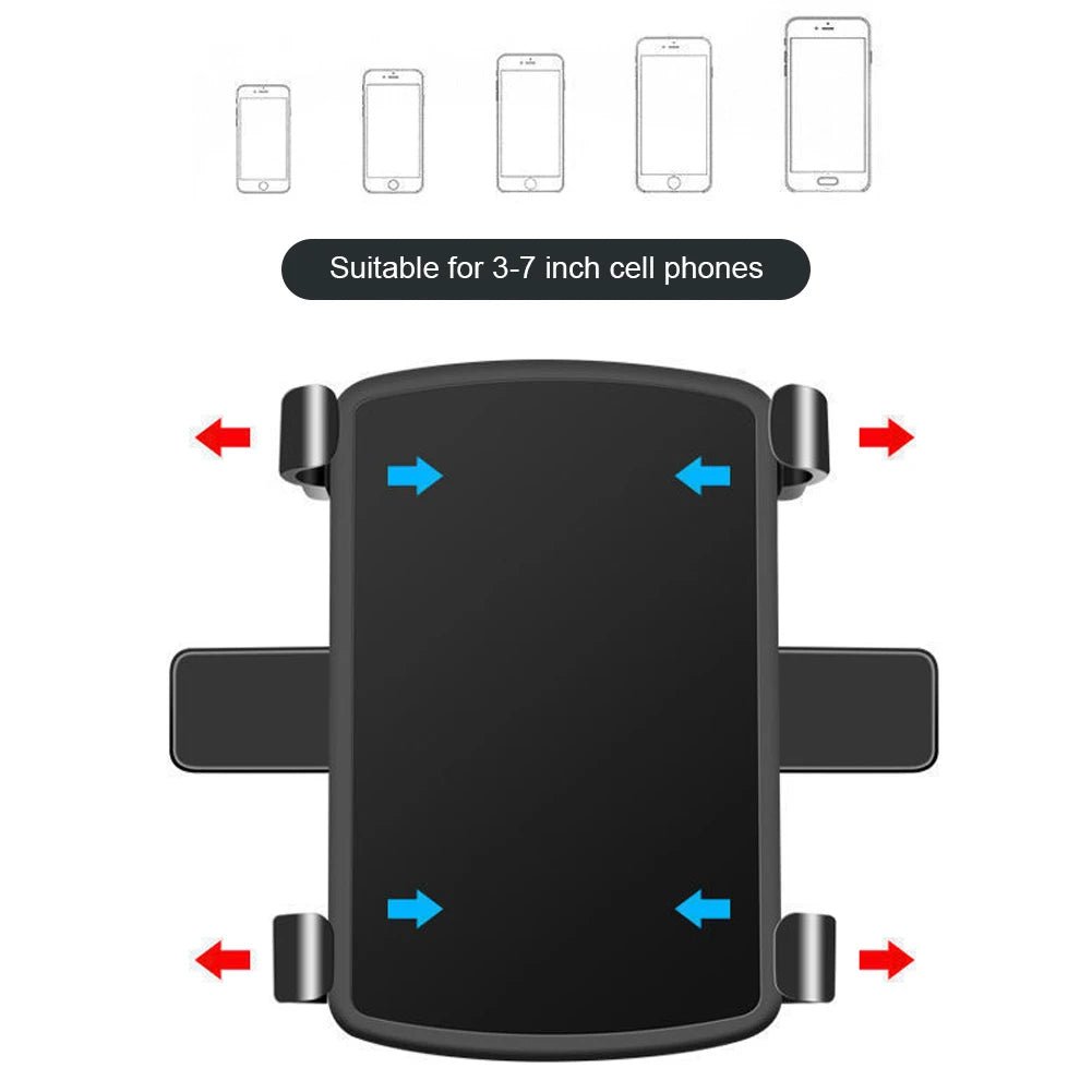 Portable Car Holder Rotatable Multifunction Dashboard/Rearview Mirror/Sun Visor Mount for iPhone Samsung Xiaomi Redmi Huawei - MANDOTOS INTERNATIONAL
