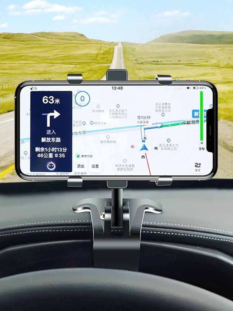 Portable Car Holder Rotatable Multifunction Dashboard/Rearview Mirror/Sun Visor Mount for iPhone Samsung Xiaomi Redmi Huawei - MANDOTOS INTERNATIONAL