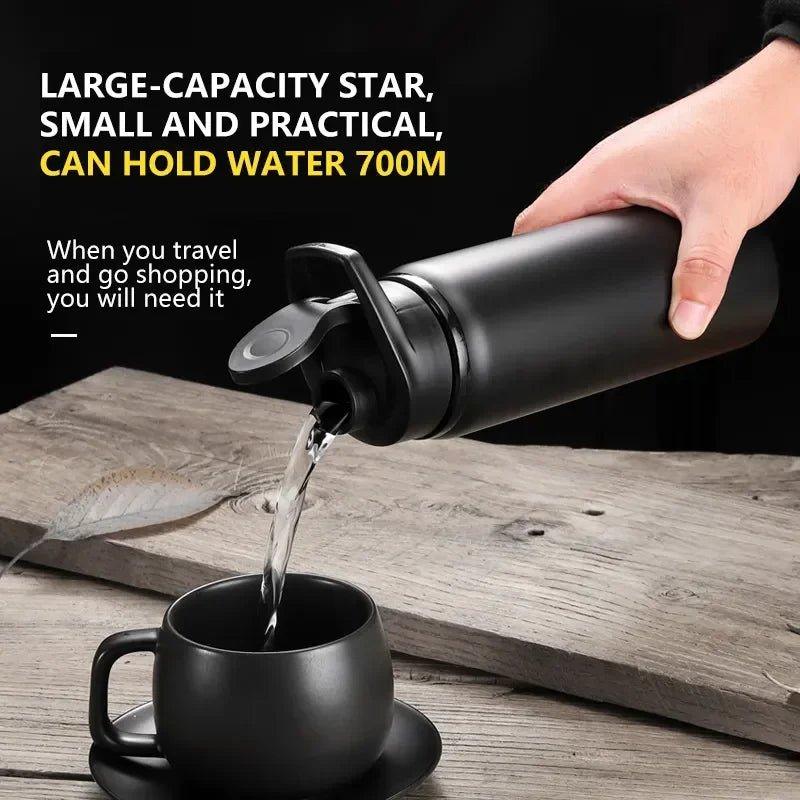 Portable Water Bottle Bicycle Riding Drinking Water Bottle Outdoor Sport Travel Mug Metal Stainless Steel Bottle - MANDOTOS