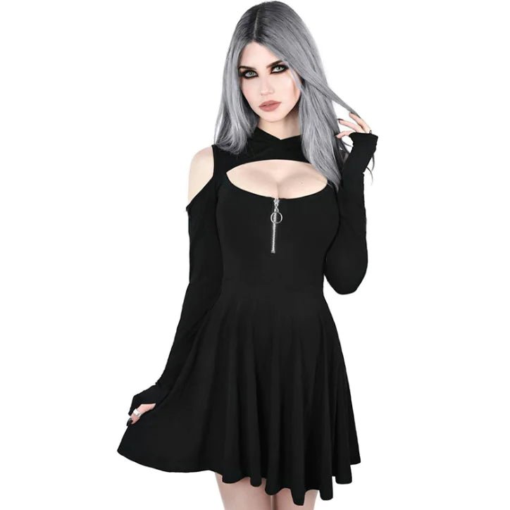Chic Hooded Zip Dress Line - MANDOTOS INTERNATIONAL