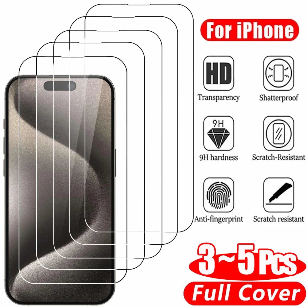 Premium Tempered Glass Screen Protector for iPhone Generations 11-17 - Clear Glass Film - MANDOTOS INTERNATIONAL