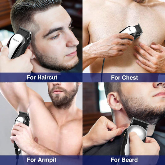 Professional Hair Clippers, Corded Hair Clippers for Men Kids, Strong Motor baber Salon Complete Hair and Beard, Clipping and Trimming Kit,Amazon Platform Banned - MANDOTOS