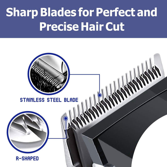Professional Hair Clippers, Corded Hair Clippers for Men Kids, Strong Motor baber Salon Complete Hair and Beard, Clipping and Trimming Kit,Amazon Platform Banned - MANDOTOS