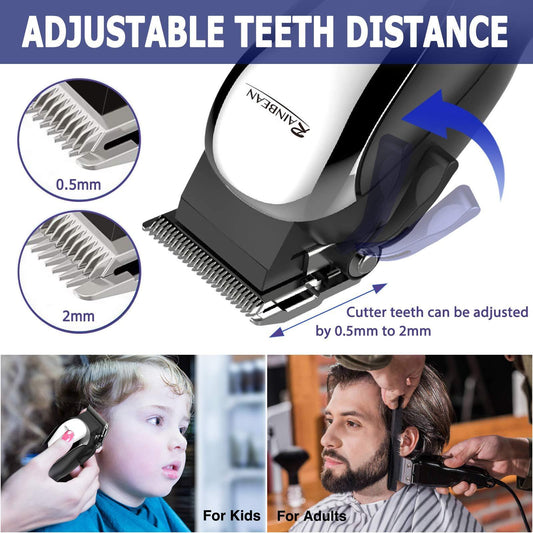 Professional Hair Clippers, Corded Hair Clippers for Men Kids, Strong Motor baber Salon Complete Hair and Beard, Clipping and Trimming Kit,Amazon Platform Banned - MANDOTOS