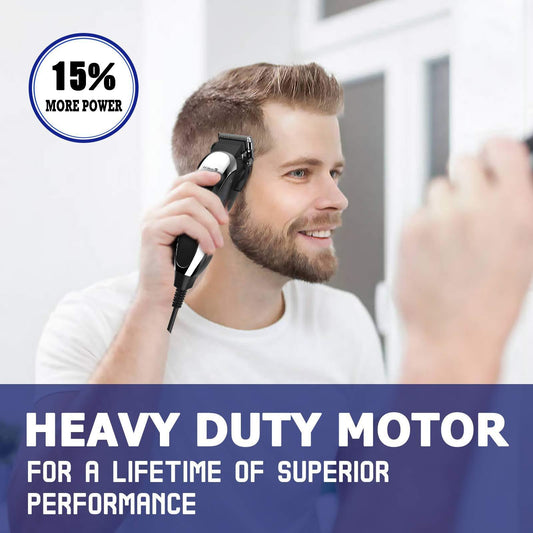 Professional Hair Clippers, Corded Hair Clippers for Men Kids, Strong Motor baber Salon Complete Hair and Beard, Clipping and Trimming Kit,Amazon Platform Banned - MANDOTOS