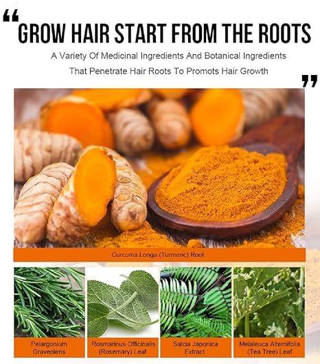 PURC Natural Hair Density Essential Oil,PURC Oil For Hair Growth,Hair Regrowth Essential Oil,Natural Hair Regrowth Serum For Women & Men-35 ML - MANDOTOS