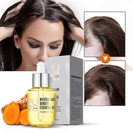 PURC Natural Hair Density Essential Oil,PURC Oil For Hair Growth,Hair Regrowth Essential Oil,Natural Hair Regrowth Serum For Women & Men-35 ML - MANDOTOS