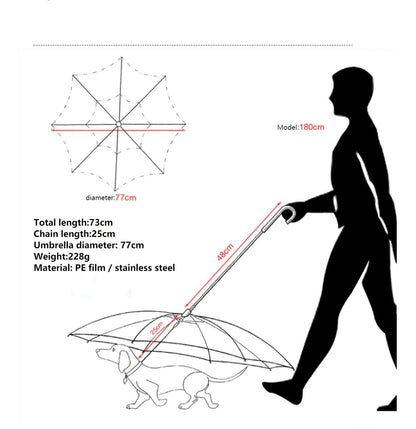 Rainwalk Pet Umbrella Leash - MANDOTOS