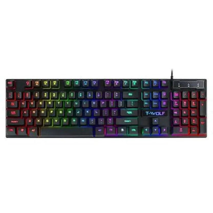 RGB Backlit Gaming Keyboard with Floating Keys - MANDOTOS