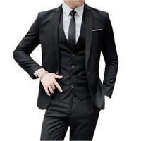 S-9XL New (Blazer+Vest+Pants) Men's Fashion Business Gentleman Professional Formal Dress Korean Version Banquet Dress Suit 6XL - MANDOTOS INTERNATIONAL