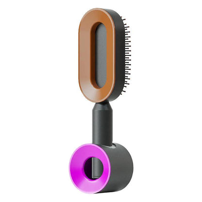 Self-Cleaning Hair Brush with Scalp Massage - One-Click Cleaning - MANDOTOS