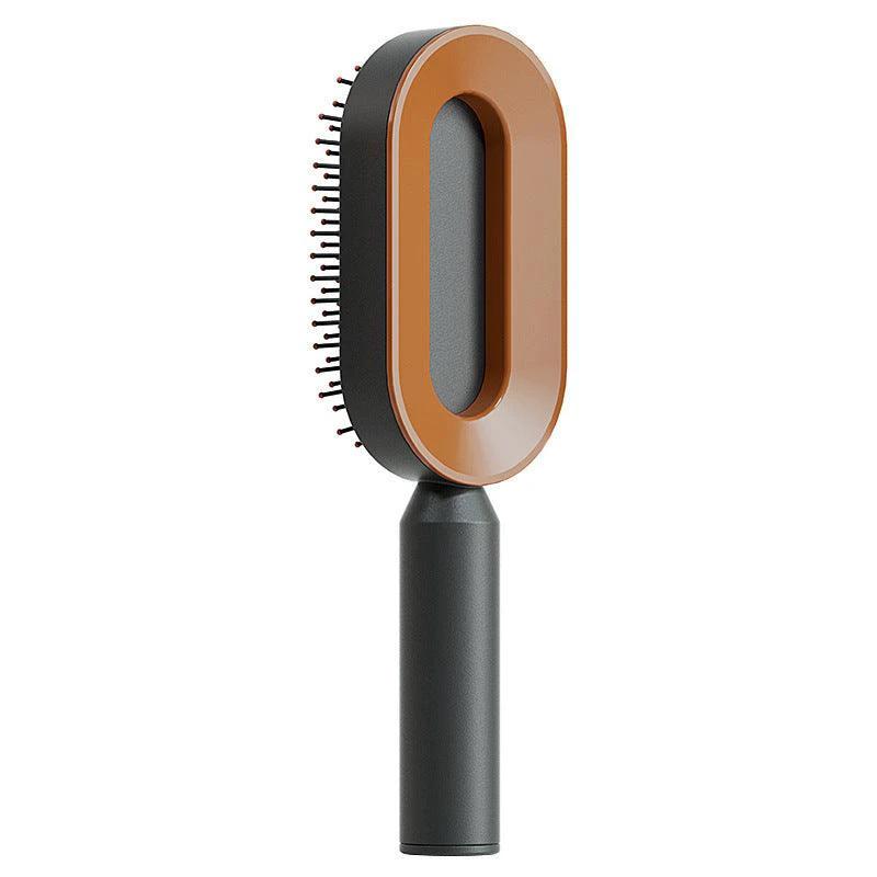 Self-Cleaning Hair Brush with Scalp Massage - One-Click Cleaning - MANDOTOS