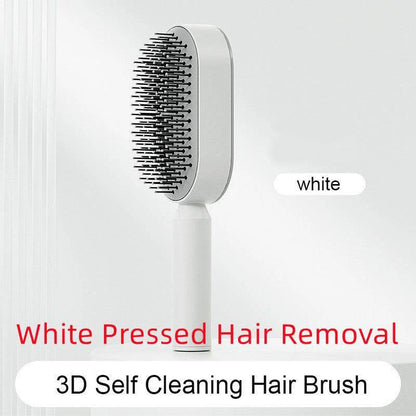 "Self Cleaning Hair Brush For Women One-key Cleaning Hair Loss Airbag Massage Scalp Comb Anti-Static Hairbrush - MANDOTOS"