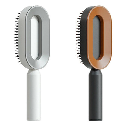 "Self Cleaning Hair Brush For Women One-key Cleaning Hair Loss Airbag Massage Scalp Comb Anti-Static Hairbrush - MANDOTOS"