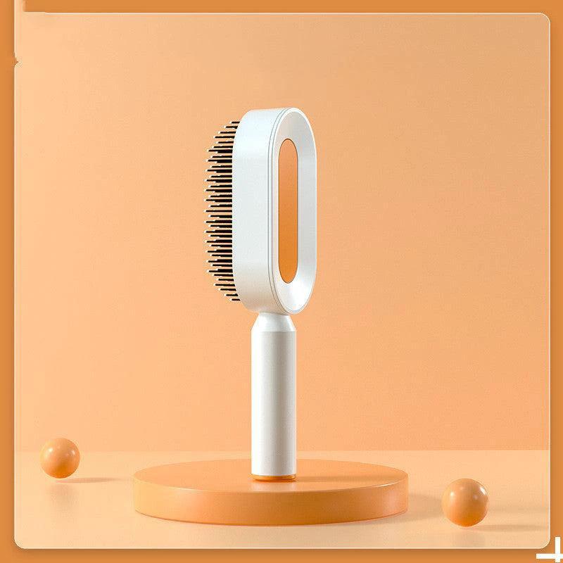 Self-Cleaning Hair Brush with Scalp Massage - One-Click Cleaning - MANDOTOS