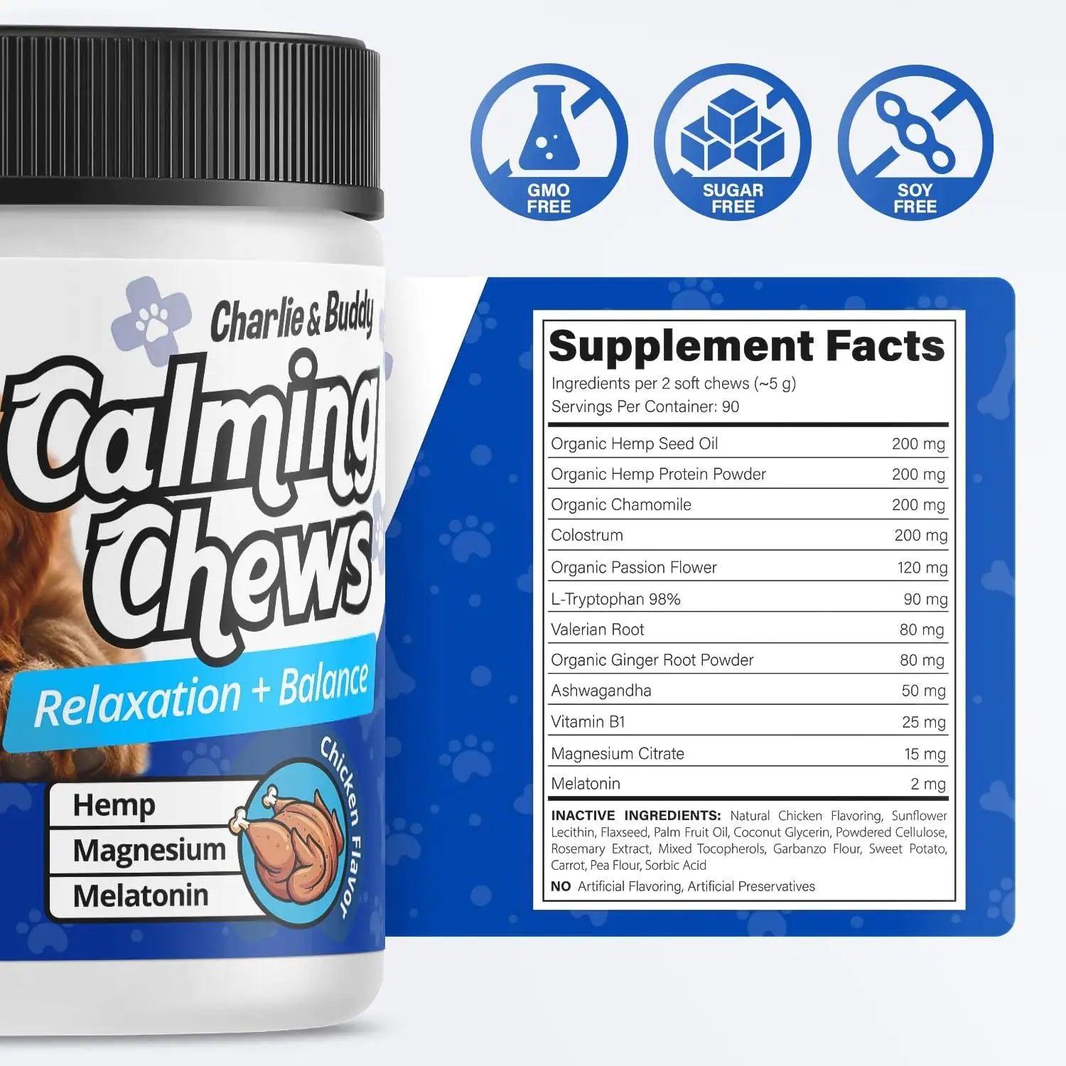Serenity Dog Chews - 90 Chicken Flavor - MANDOTOS