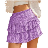 Sexy African High Waist Sequin Mini Skirts - Dashiki Summer Clothes for Women - MANDOTOS INTERNATIONAL