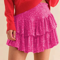 Sexy African High Waist Sequin Mini Skirts - Dashiki Summer Clothes for Women - MANDOTOS INTERNATIONAL