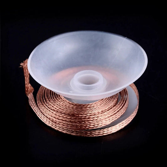 Copper desoldering braid from Shenzhen Lefavor Tool's Store, 1.5m length, used for PCB repair and solder removal.