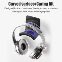 Plastic wall-mounted headphone stand from Shop1102928923, ideal for gaming earphones and headset organization under desks.