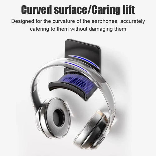 Universal Headphone Stand Adhensive Plastic Wall Mount Hanger Under Desk Headset Rack Holder Support For Gaming Earphone Bracket - MANDOTOS