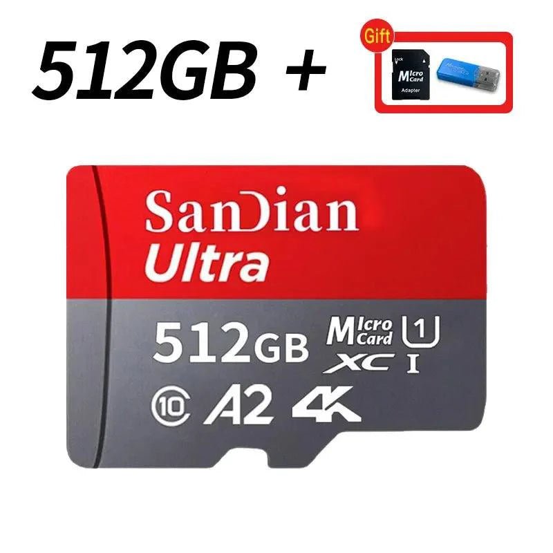 512GB micro SD card from Shop1103660072 with large capacity, high-speed memory card suitable for PC, phone, camera, and Mac.