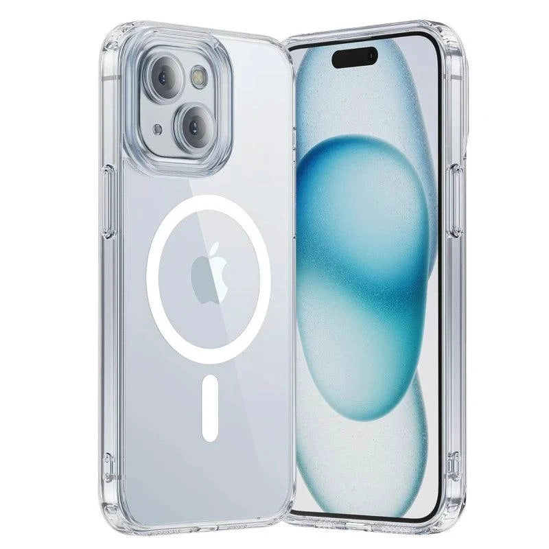 MagSafe Compatible Magnetic Clear Case for iPhone 16/15/14/13/12/11 Pro Max Plus - Wireless Charging Ready - MANDOTOS
