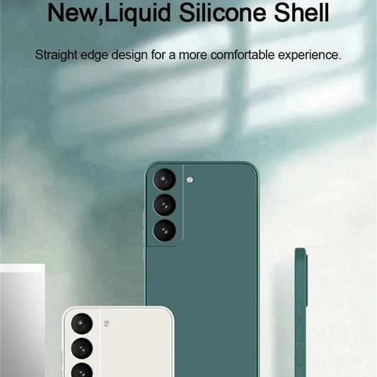 Luxury Silicone Case for Samsung Galaxy S24/S20/S21/S22/S23/Note 10/20 - Premium Liquid Protection & Sleek Design - MANDOTOS
