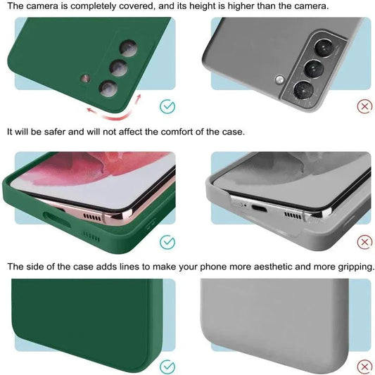 Luxury Silicone Case for Samsung Galaxy S24/S20/S21/S22/S23/Note 10/20 - Premium Liquid Protection & Sleek Design - MANDOTOS