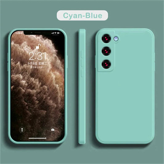Luxury Silicone Case for Samsung Galaxy S24/S20/S21/S22/S23/Note 10/20 - Premium Liquid Protection & Sleek Design - MANDOTOS