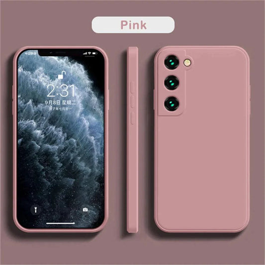 luxury Liquid Silicone Case for Samsung S24 Galaxy S20 S21 S22 S23 FE Plus Note10 20 A52 A31 A41 A71 A51 A72 A70 A50 Coque - MANDOTOS