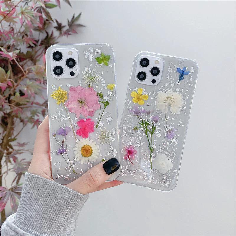 Silver Foil Dried Flowers For Mobile Phone Cases Epoxy Transparent - MANDOTOS