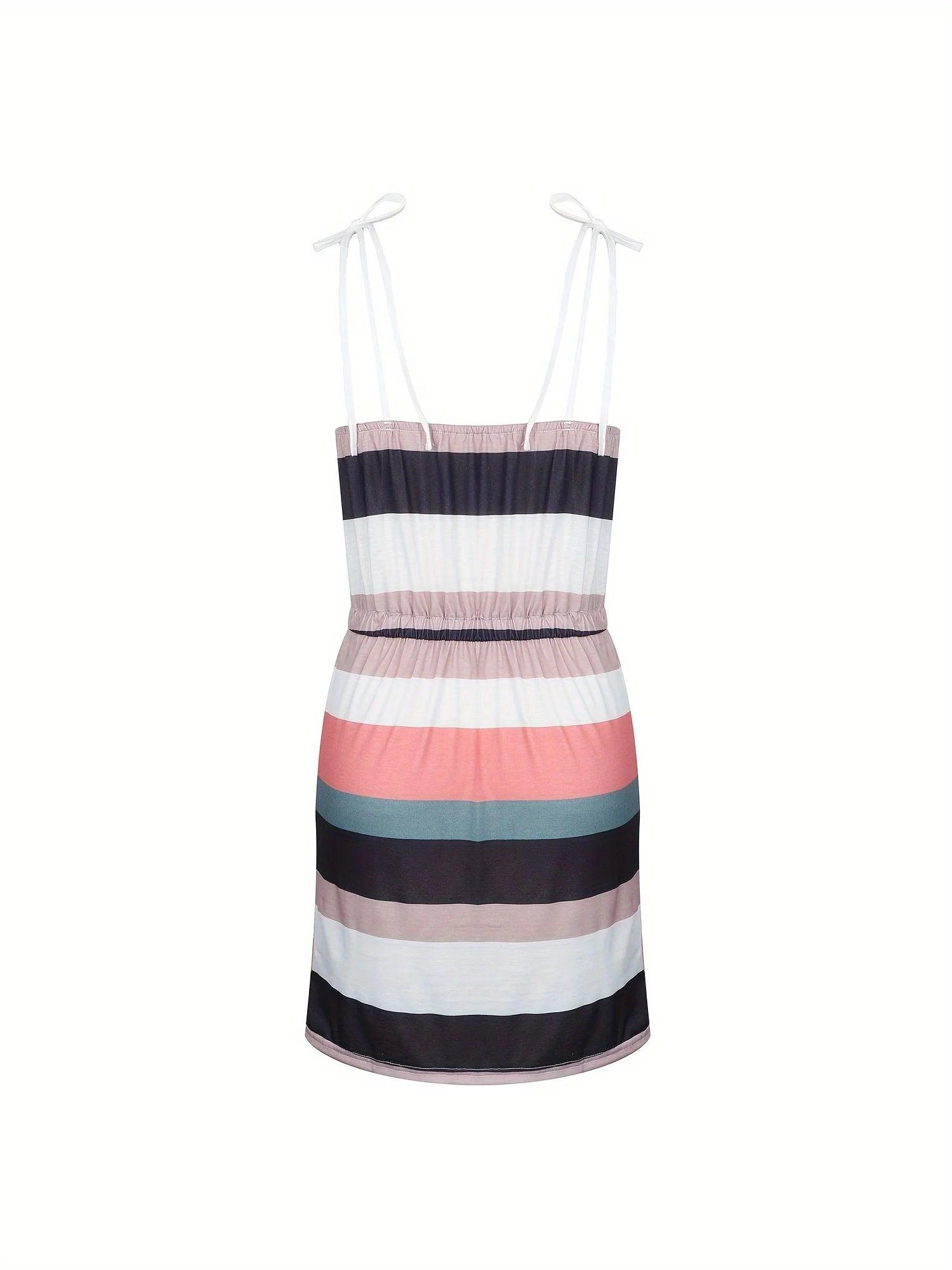 Sleeveless Dress for Women Clothing 2024 Summer Vacation Pullover Beach Sundress Female Korean Fashion Slim Sexy Short Dresse M - MANDOTOS
