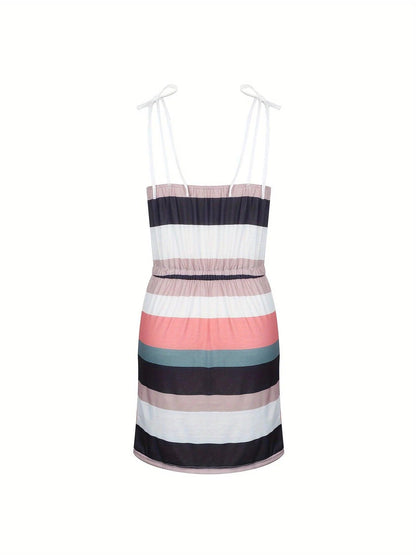 Sleeveless Dress for Women Clothing 2024 Summer Vacation Pullover Beach Sundress Female Korean Fashion Slim Sexy Short Dresse M - MANDOTOS