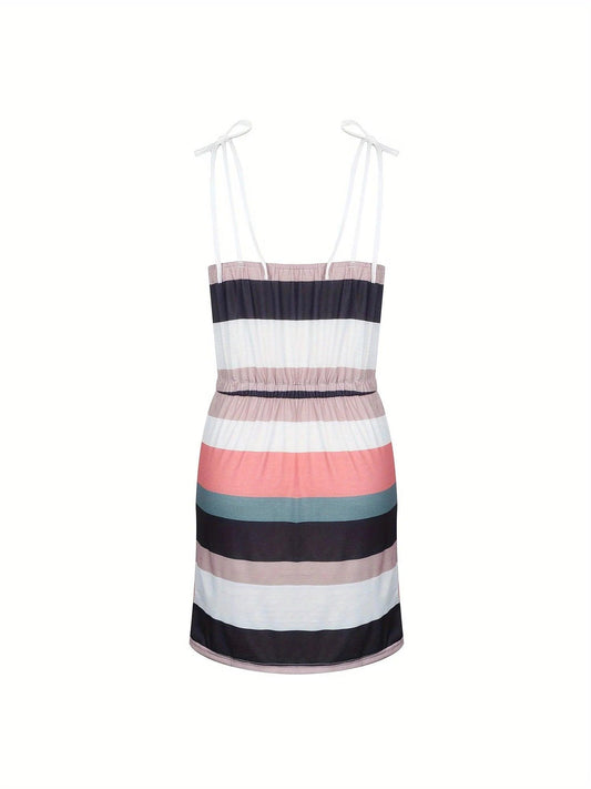 Sleeveless Dress for Women Clothing 2024 Summer Vacation Pullover Beach Sundress Female Korean Fashion Slim Sexy Short Dresse M - MANDOTOS