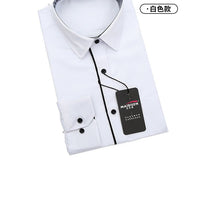 Slim-fit Business Dress Men's Shirt Fashionable Printed Thin Casual Shirt Youth Long-sleeved Fashionable All-match Top for Men - MANDOTOS INTERNATIONAL