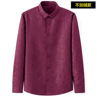Slim-fit Business Dress Men's Shirt Fashionable Printed Thin Casual Shirt Youth Long-sleeved Fashionable All-match Top for Men - MANDOTOS INTERNATIONAL