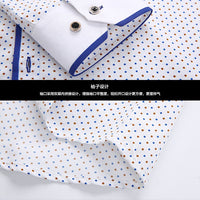 Slim-fit Business Dress Men's Shirt Fashionable Printed Thin Casual Shirt Youth Long-sleeved Fashionable All-match Top for Men - MANDOTOS INTERNATIONAL