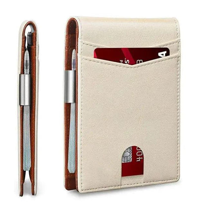 Slim RFID Leather Wallet - MANDOTOS