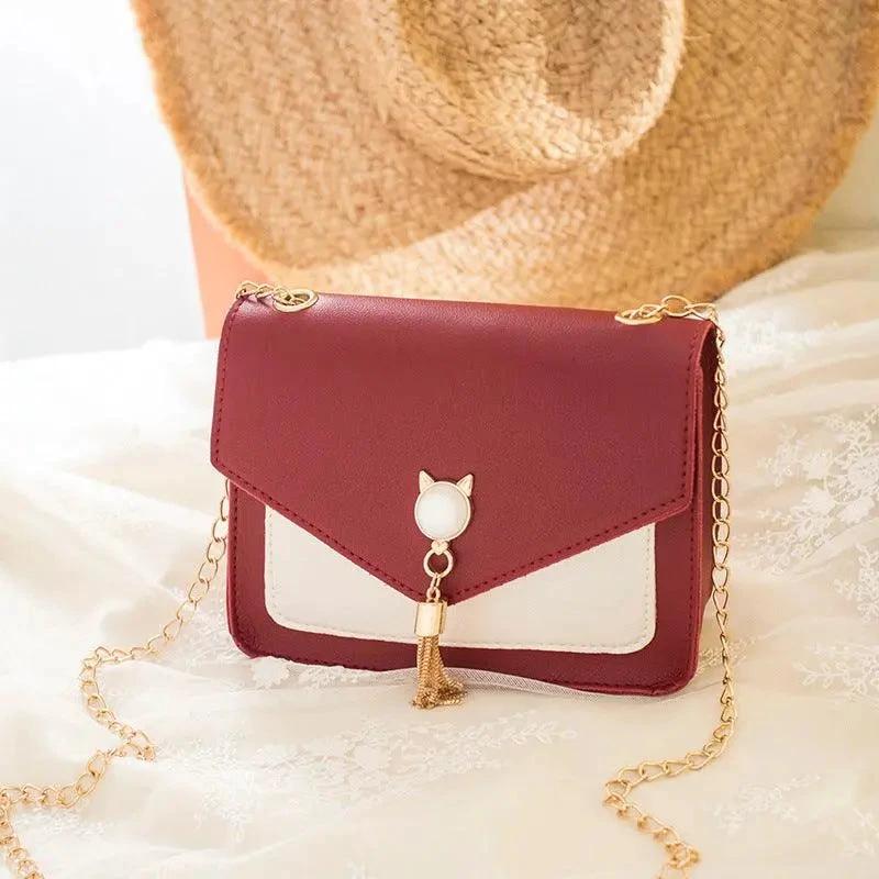 Small Crossbody Bags For Women Cat Lock Chain Messenger Bags - MANDOTOS