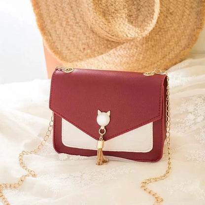 Small Crossbody Bags For Women Cat Lock Chain Messenger Bags - MANDOTOS