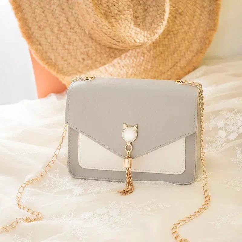 Small Crossbody Bags For Women Cat Lock Chain Messenger Bags - MANDOTOS