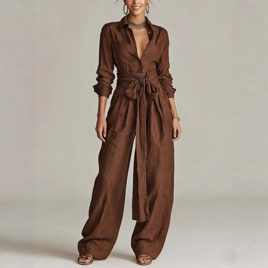 Solid Color Fashion Casual Pants Set for Women - MANDOTOS INTERNATIONALcasualwear