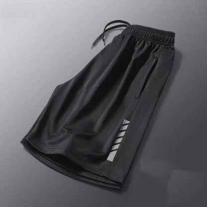 SONECHOKI Running Shorts Men Striped Printing Loose Basketball Sport Gym Breathable Shorts Fitness Training Workout Bottom Male - MANDOTOS