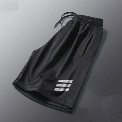 SONECHOKI Running Shorts Men Striped Printing Loose Basketball Sport Gym Breathable Shorts Fitness Training Workout Bottom Male - MANDOTOS