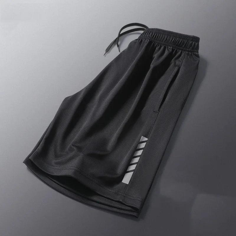 SONECHOKI Running Shorts Men Striped Printing Loose Basketball Sport Gym Breathable Shorts Fitness Training Workout Bottom Male - MANDOTOS